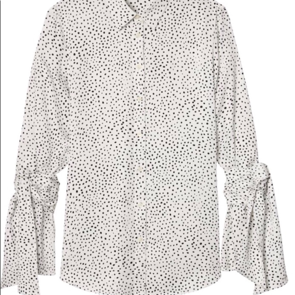 NEW WITH TAGS polka dot long sleeve blouse